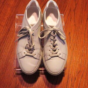 M. Gemi Shoes Lace up Gray Leather Sneakers Size 8.5 (39) Made in Italy